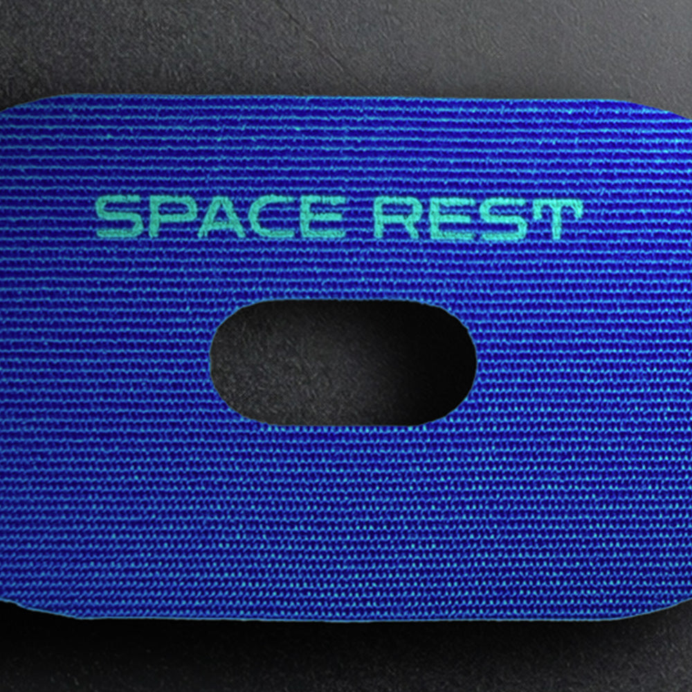 Closeup of Space Rest mouth tape showing air vent hole 