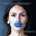 woman wearing space rest sleep mouth tape