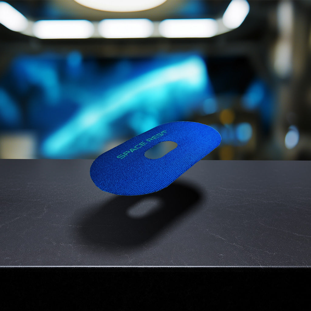 space rest sleep tape side angle shot